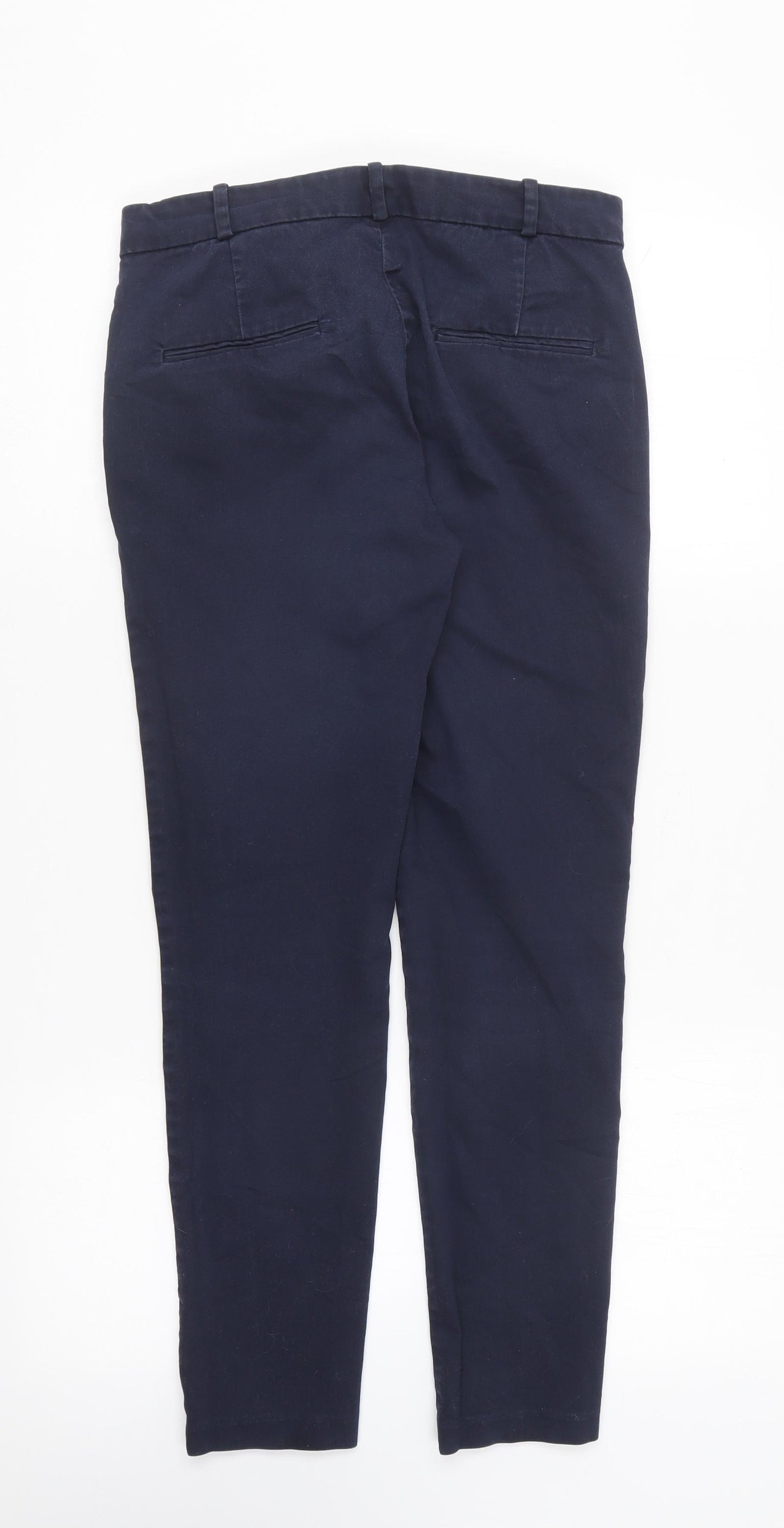 Mango Womens Blue Cotton Straight Jeans Size 6 L25 in Regular