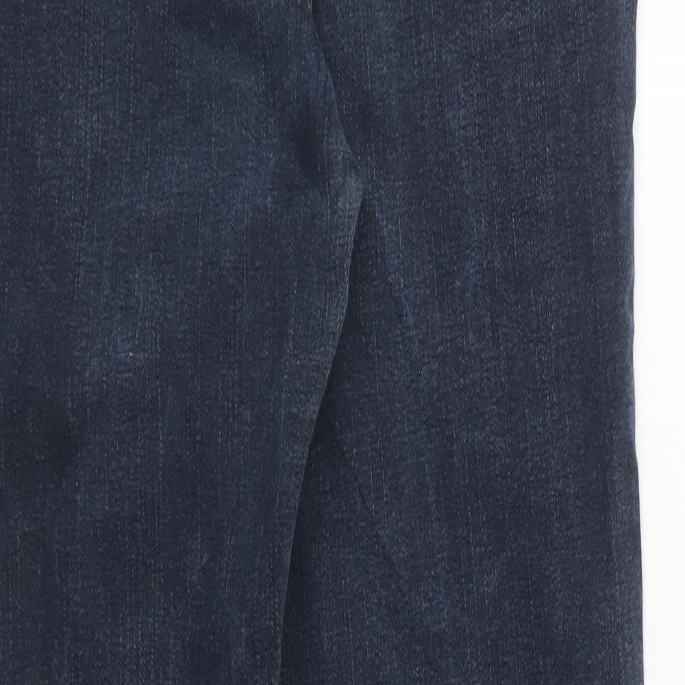 Per Una Womens Blue Cotton Bootcut Jeans Size 12 L28 in Regular