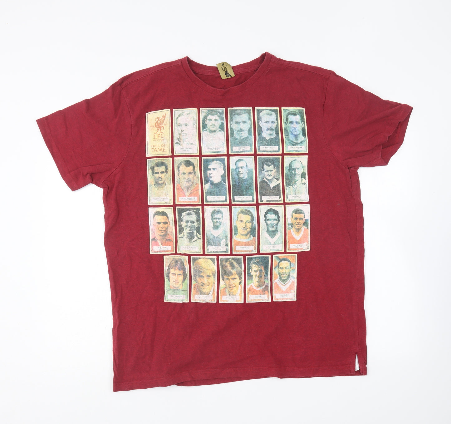 Liverpool FC Mens Red Cotton T-Shirt Size XL Round Neck - Liverpool LFC