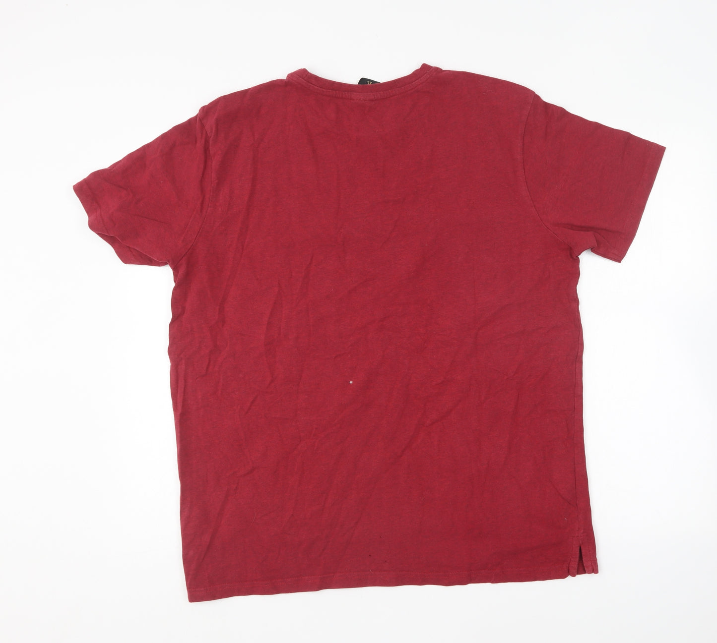 Liverpool FC Mens Red Cotton T-Shirt Size XL Round Neck - Liverpool LFC