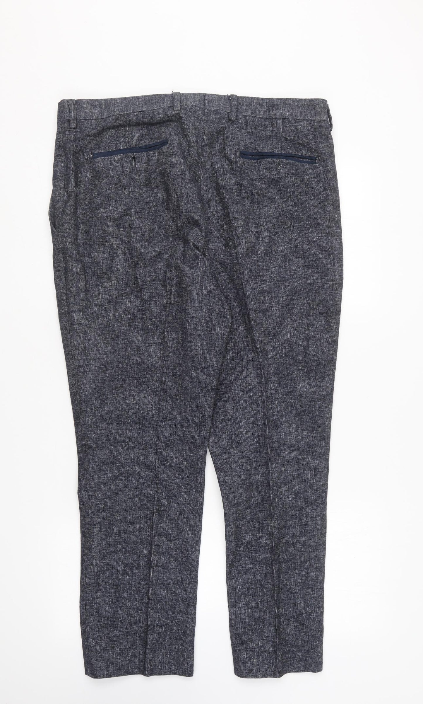 Cavani Womens Blue Polyester Trousers Size 36 in L27 in Regular