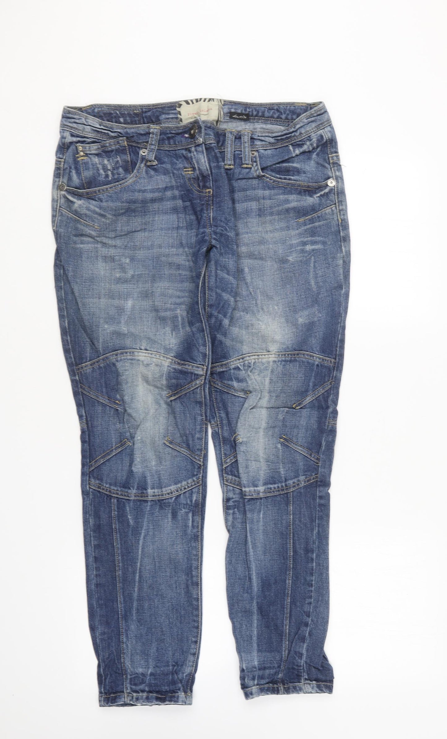 River Island Womens Blue Cotton Straight Jeans Size 10 L26 in Regular