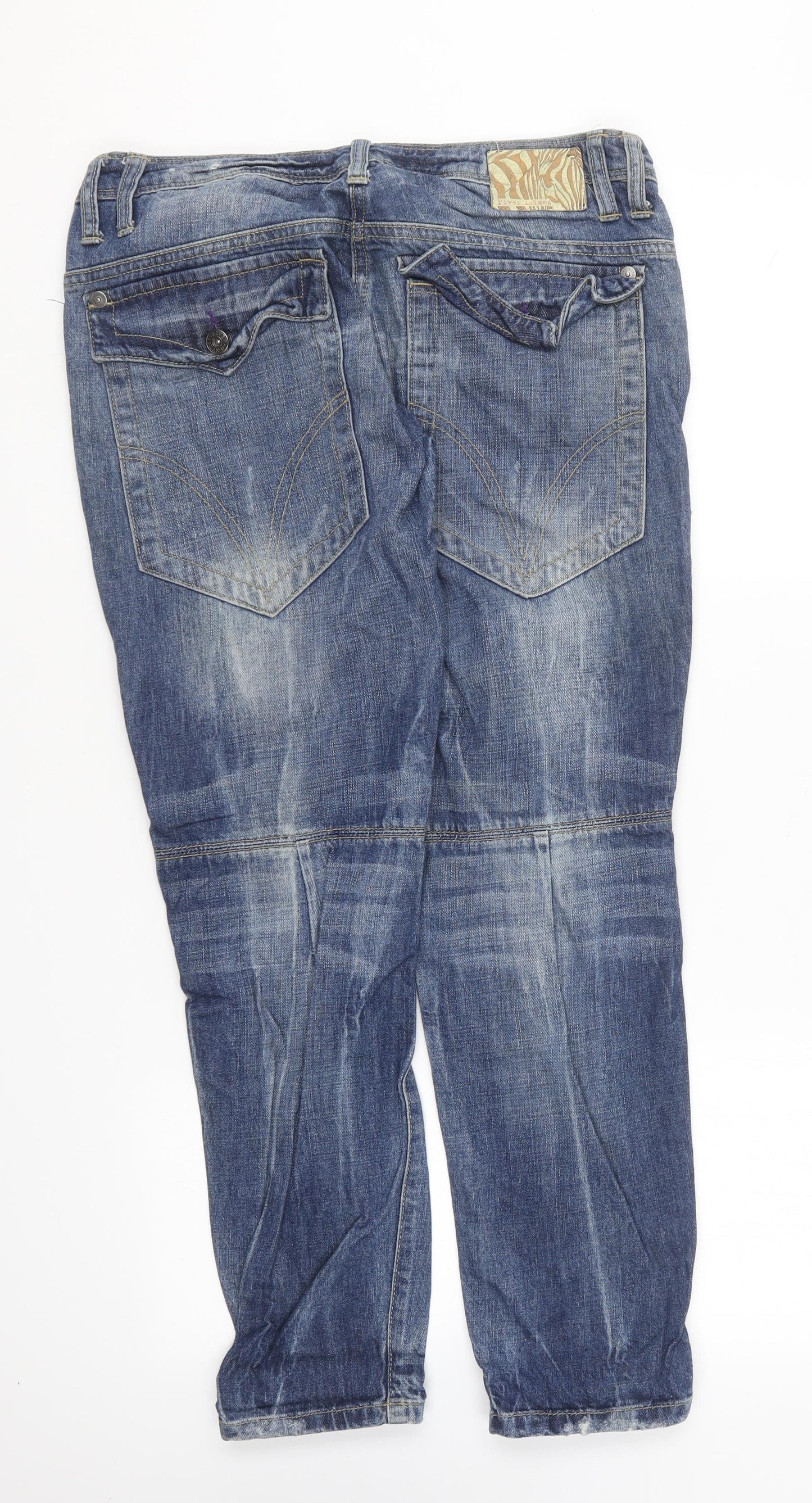 River Island Womens Blue Cotton Straight Jeans Size 10 L26 in Regular