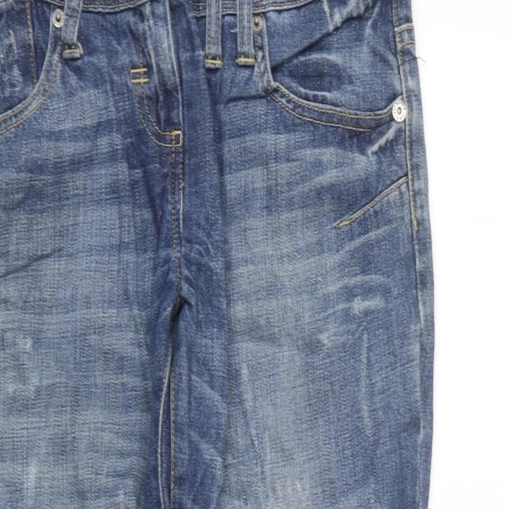 River Island Womens Blue Cotton Straight Jeans Size 10 L26 in Regular