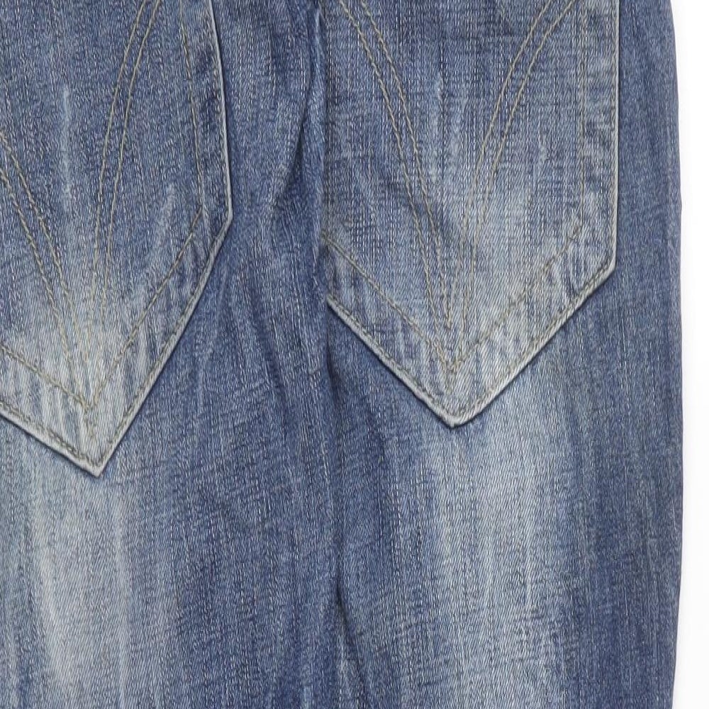River Island Womens Blue Cotton Straight Jeans Size 10 L26 in Regular