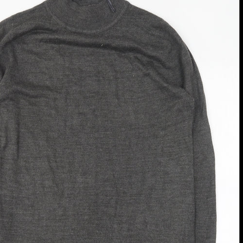 Heart & Soul Womens Grey Crew Neck Acrylic Pullover Jumper Size 12