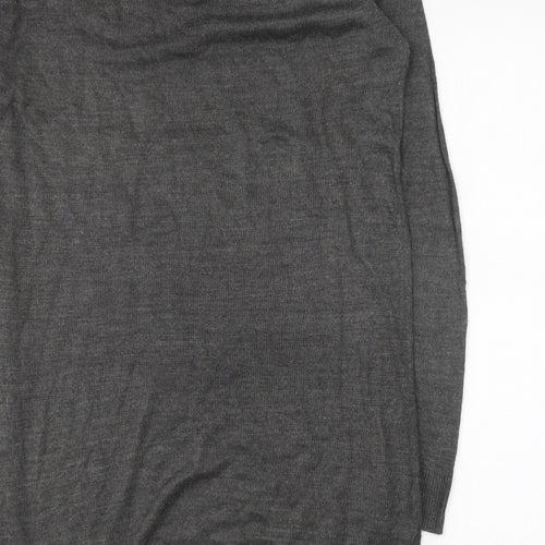 Heart & Soul Womens Grey Crew Neck Acrylic Pullover Jumper Size 12