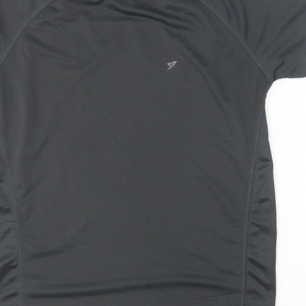 Primark Mens Grey Polyester Basic T-Shirt Size M Round Neck