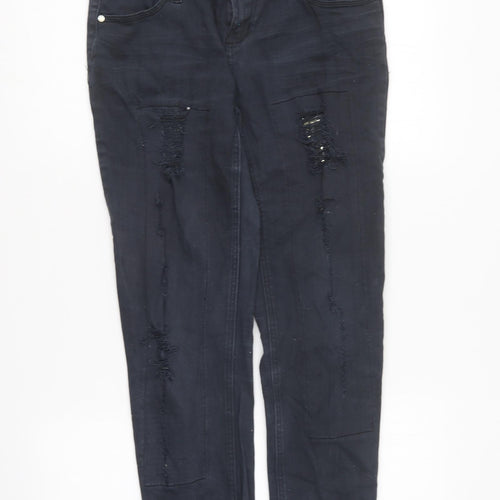 Parisian Womens Blue Cotton Skinny Jeans Size 12 L25 in Regular