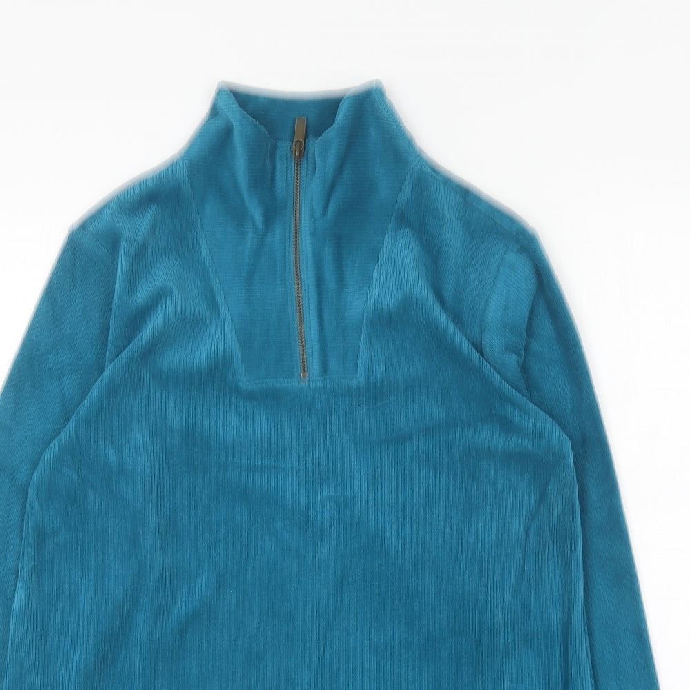 Lands' End Womens Blue Cotton Pullover Sweatshirt Size S