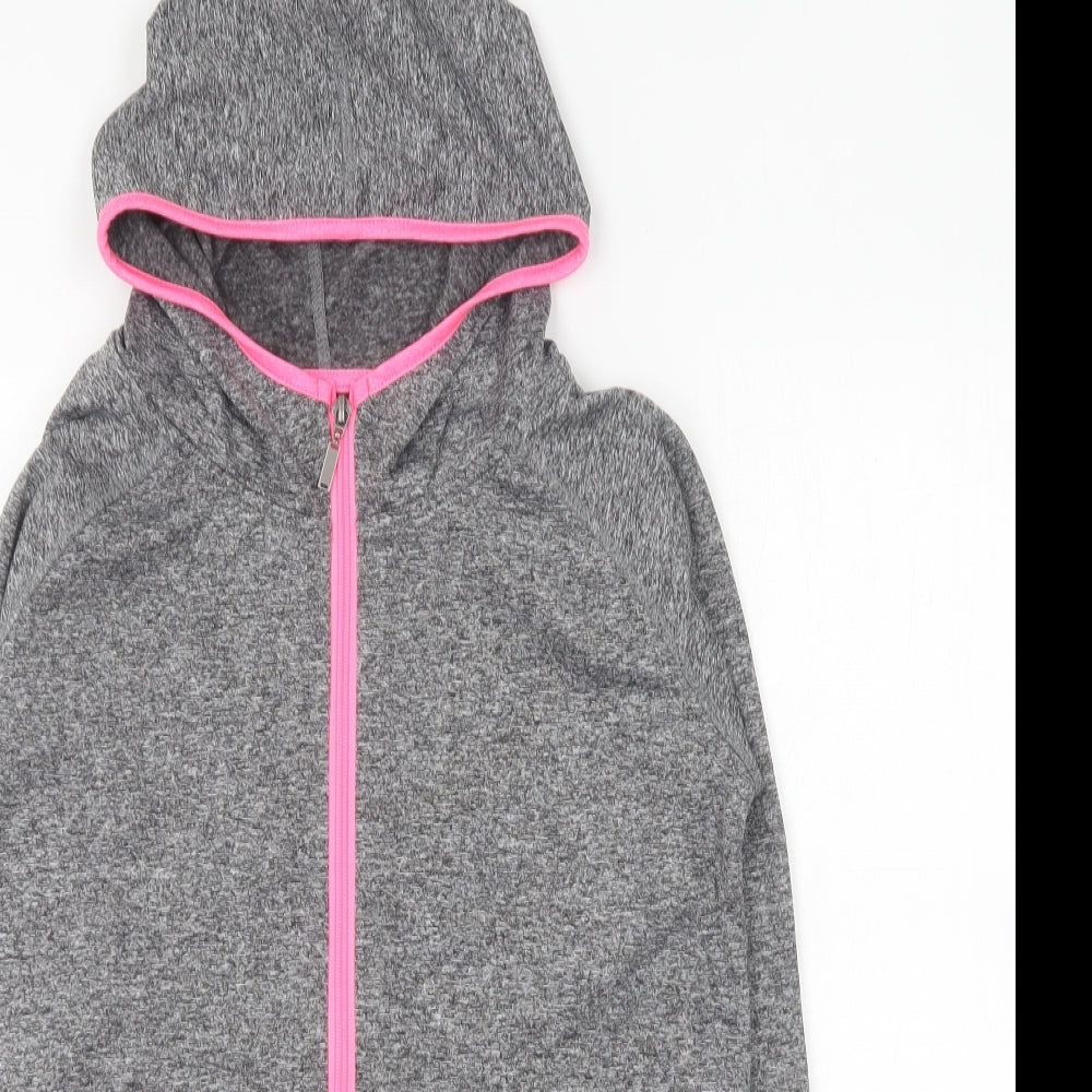 Dunnes Stores Womens Grey Polyester Full Zip Hoodie Size M