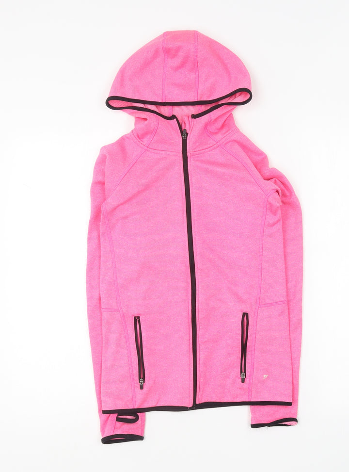 Atmosphere# Womens Pink Polyester Full Zip Hoodie Size 6