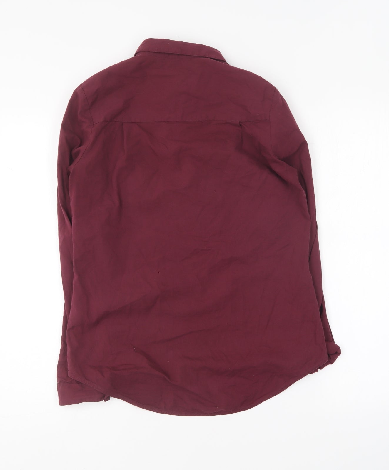 NEXT Womens Purple Cotton Basic Button-Up Size 8 Collared