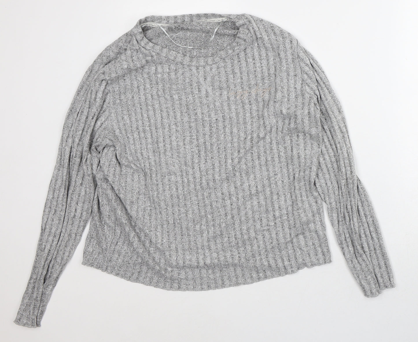 Primark Womens Grey Viscose Basic Blouse Size 18 Round Neck
