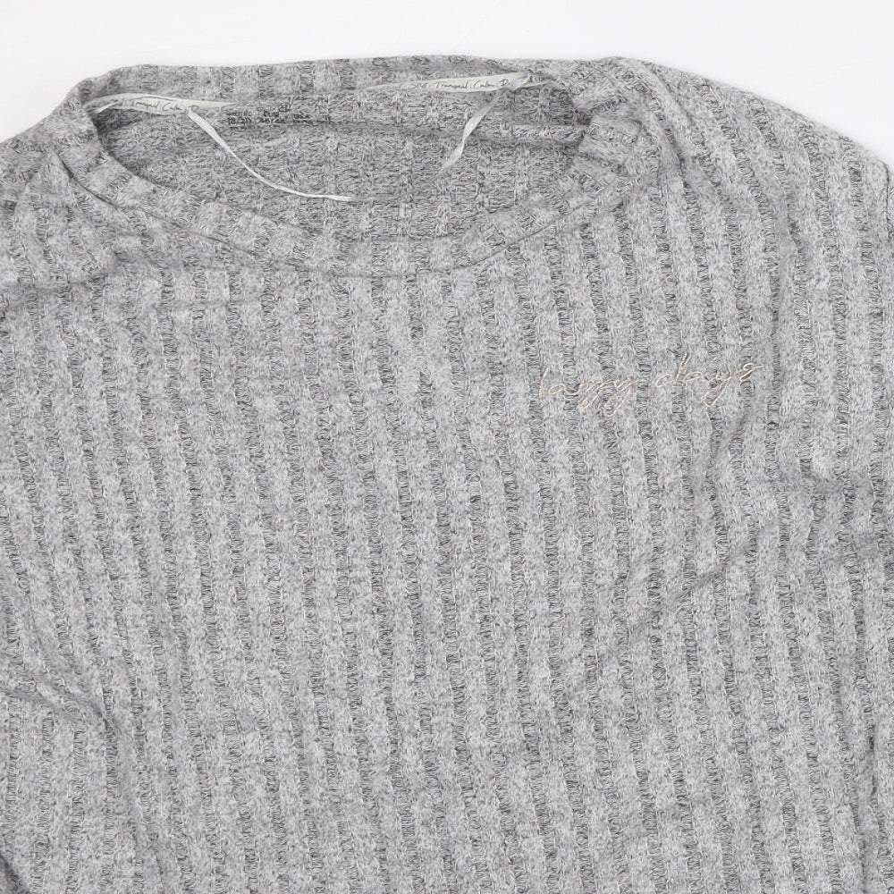 Primark Womens Grey Viscose Basic Blouse Size 18 Round Neck