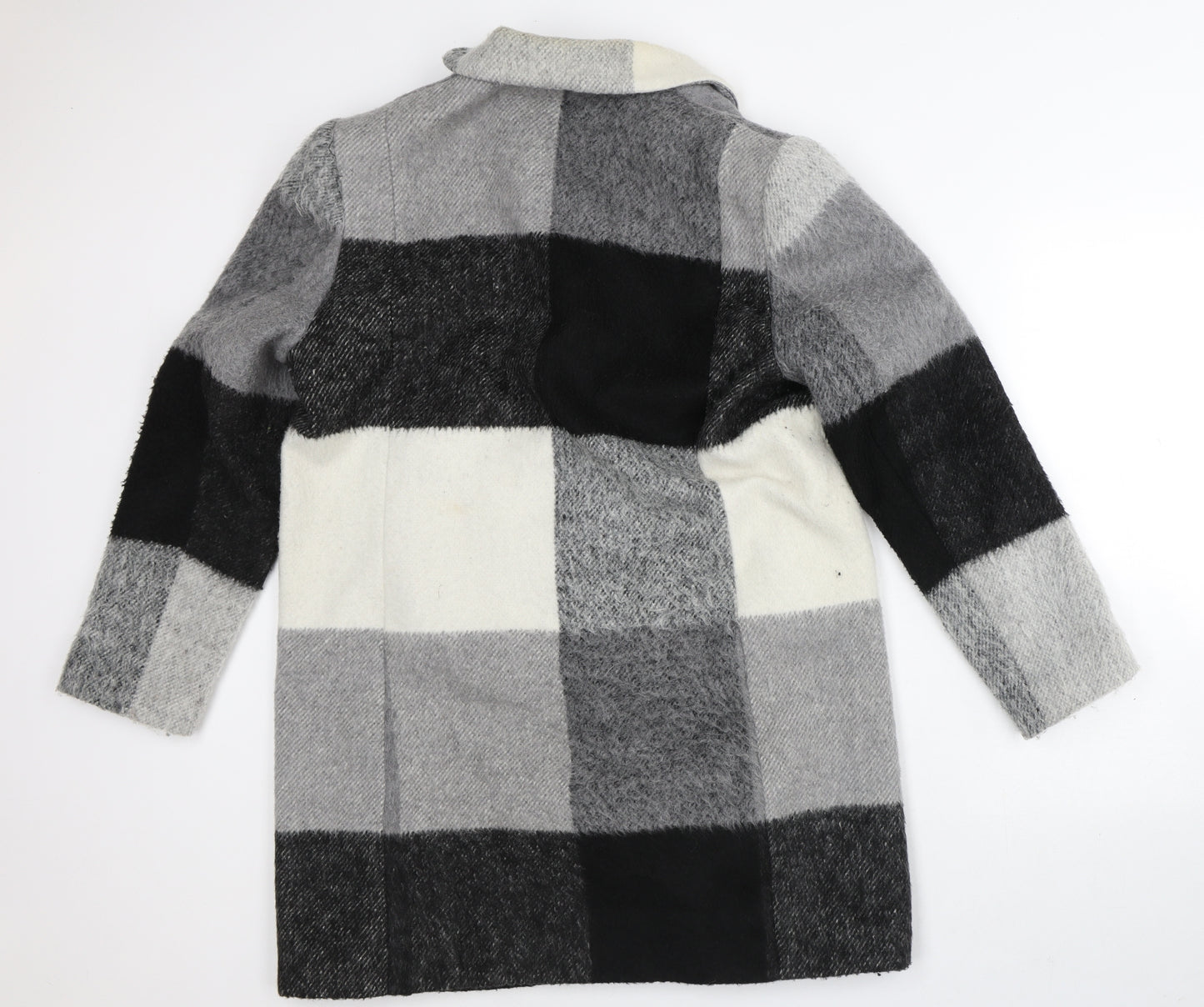 Gerard Womens Grey Check Overcoat Coat Size 16