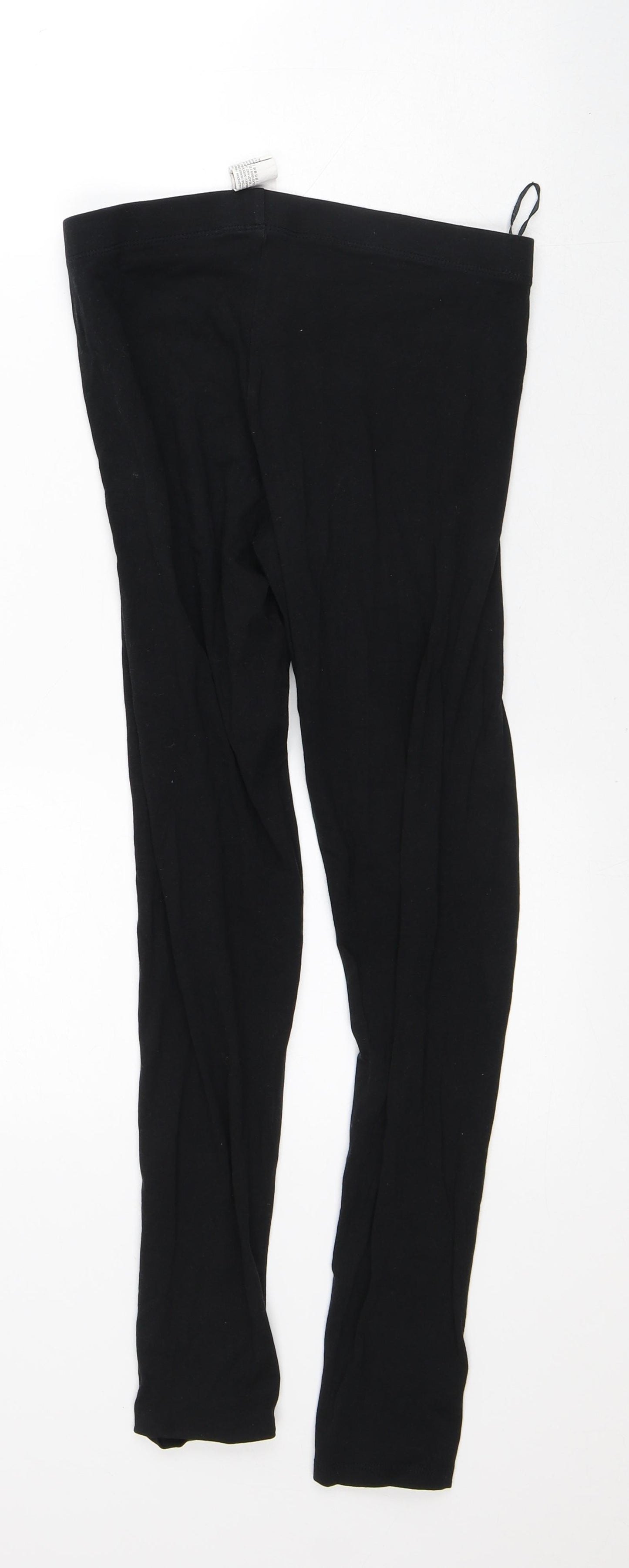 MNG Womens Black Cotton Capri Leggings Size S L27 in