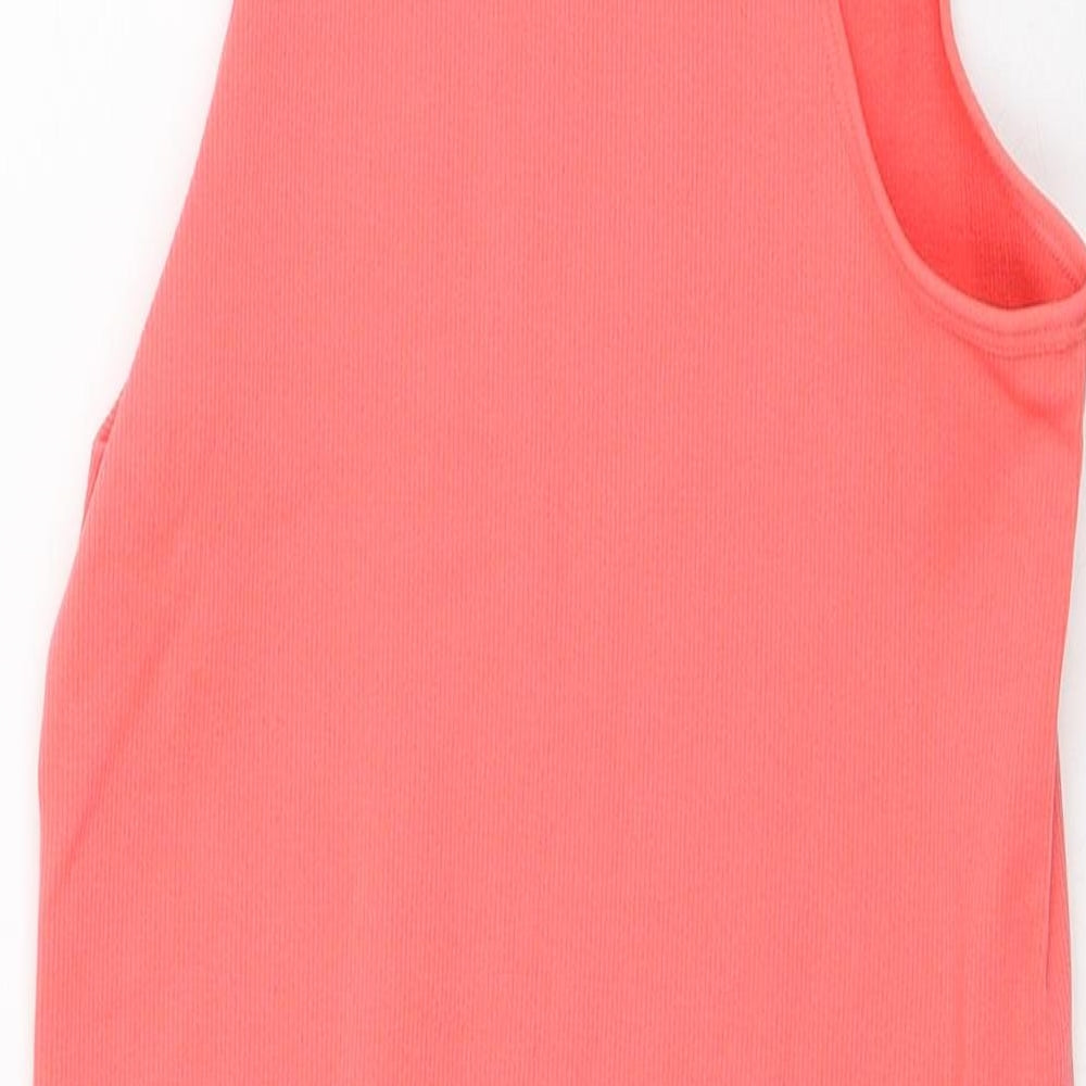 Primark Womens Pink Nylon Bodycon Size 10 Scoop Neck