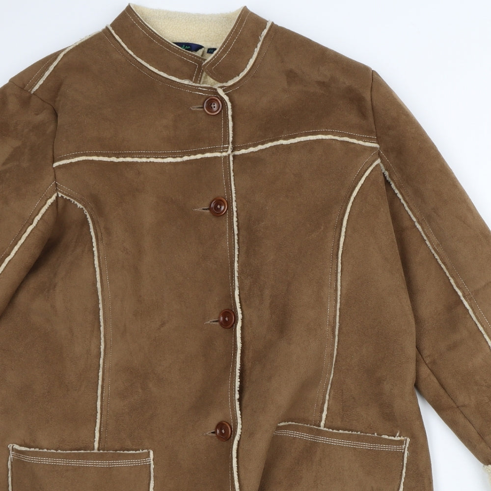 Boden Womens Brown Overcoat Coat Size 20