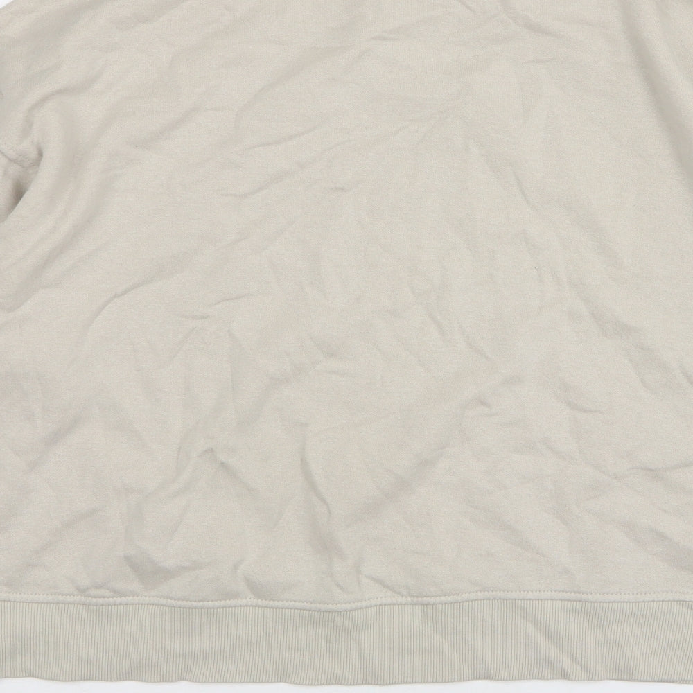H&M Womens Beige Cotton Pullover Sweatshirt Size M