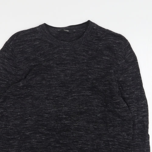 George Mens Grey Round Neck Cotton Pullover Jumper Size M