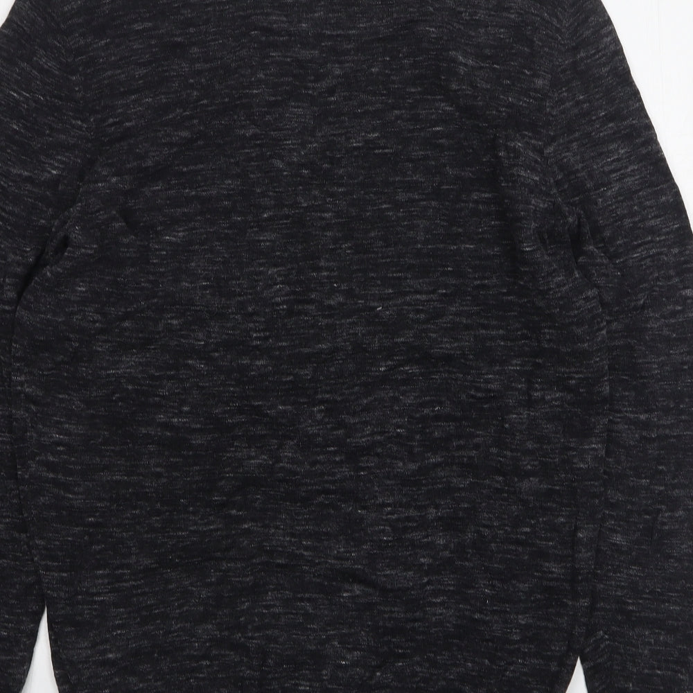 George Mens Grey Round Neck Cotton Pullover Jumper Size M