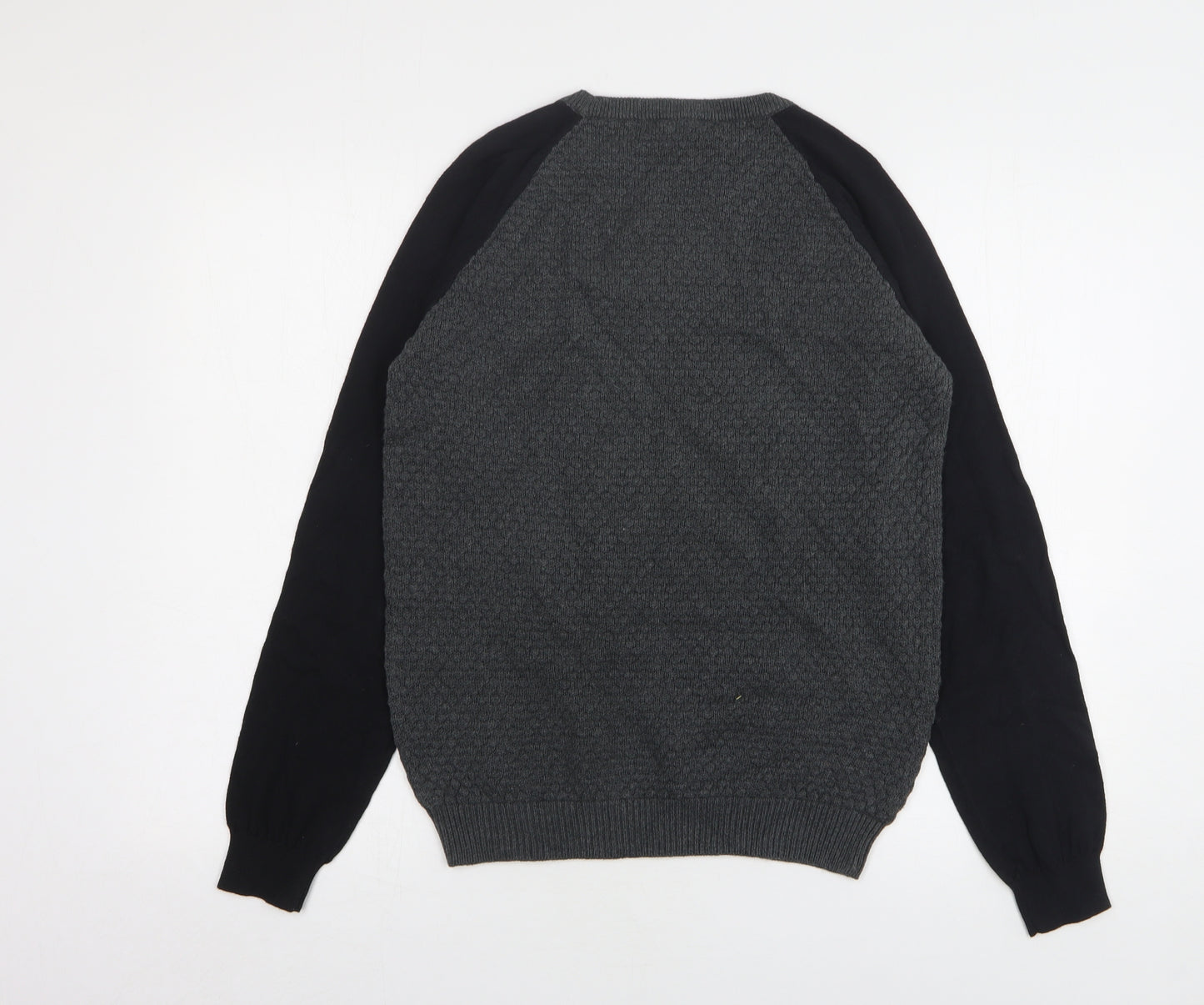 George Boys Grey Round Neck Cotton Pullover Jumper Size 13-14 Years