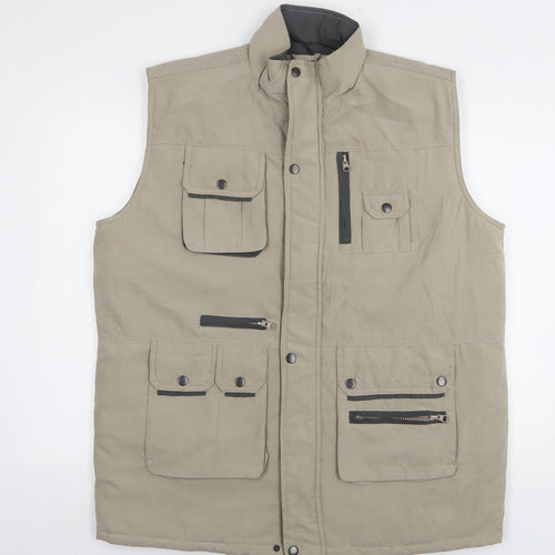 Jackdaw Mens Beige Gilet Jacket Size L