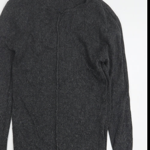 Atmosphere Womens Grey Round Neck Viscose Pullover Jumper Size 8