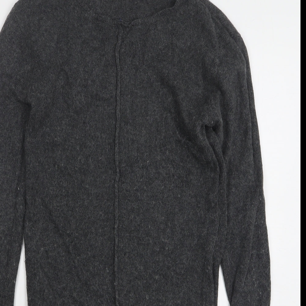 Atmosphere Womens Grey Round Neck Viscose Pullover Jumper Size 8