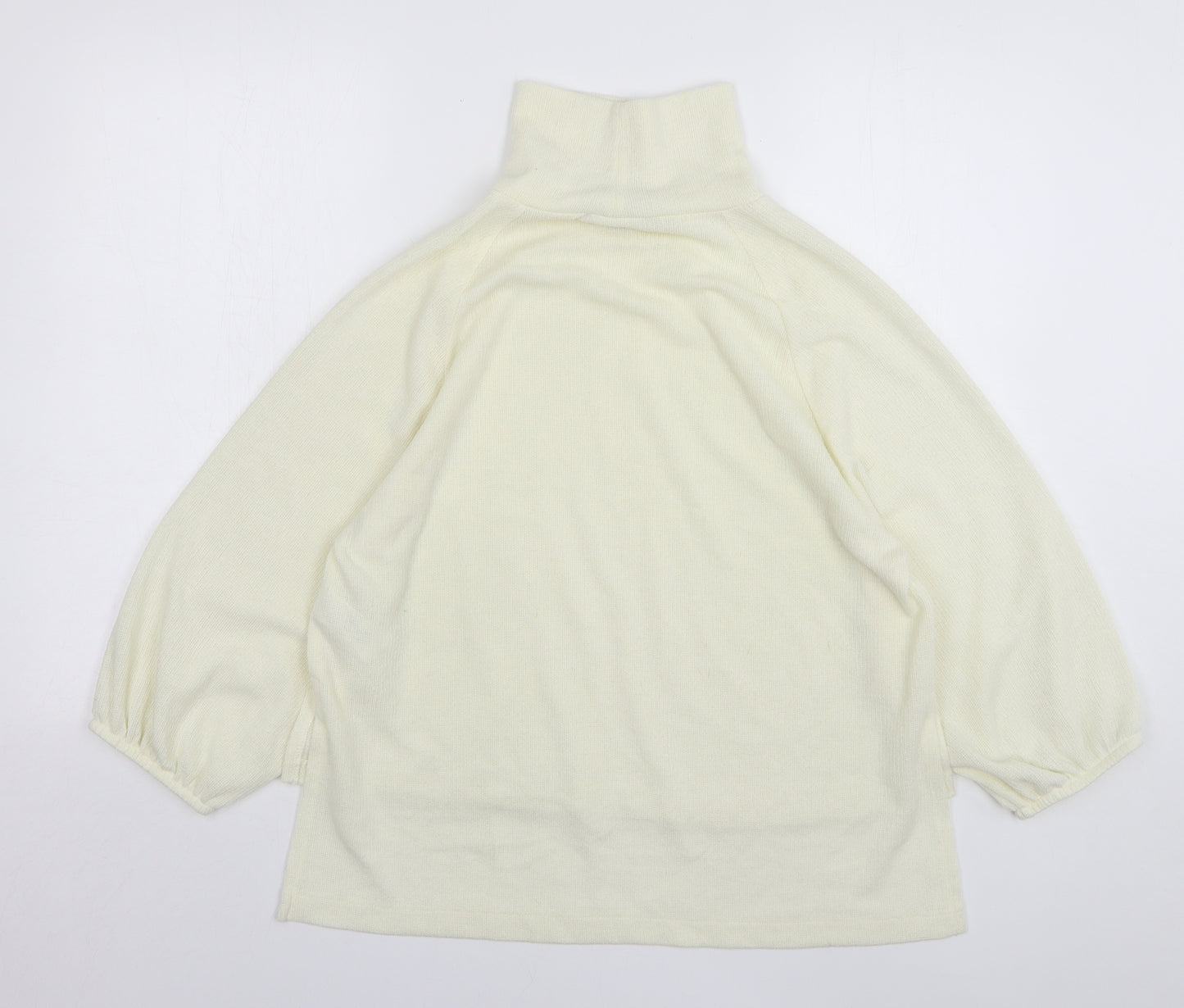 Primark Womens Ivory High Neck Polyester Pullover Jumper Size 12