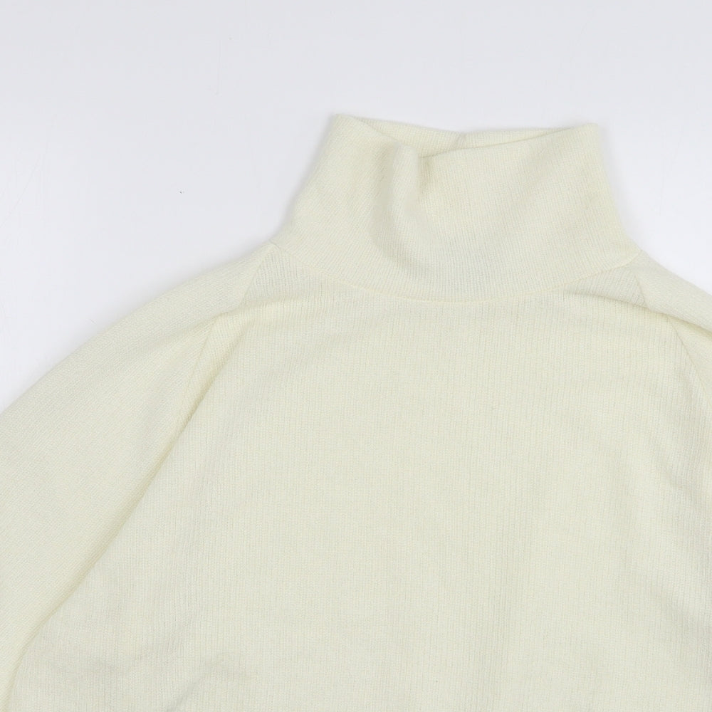 Primark Womens Ivory High Neck Polyester Pullover Jumper Size 12