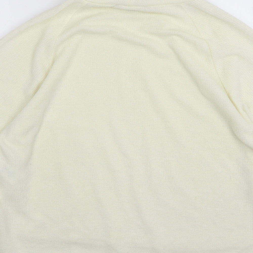 Primark Womens Ivory High Neck Polyester Pullover Jumper Size 12
