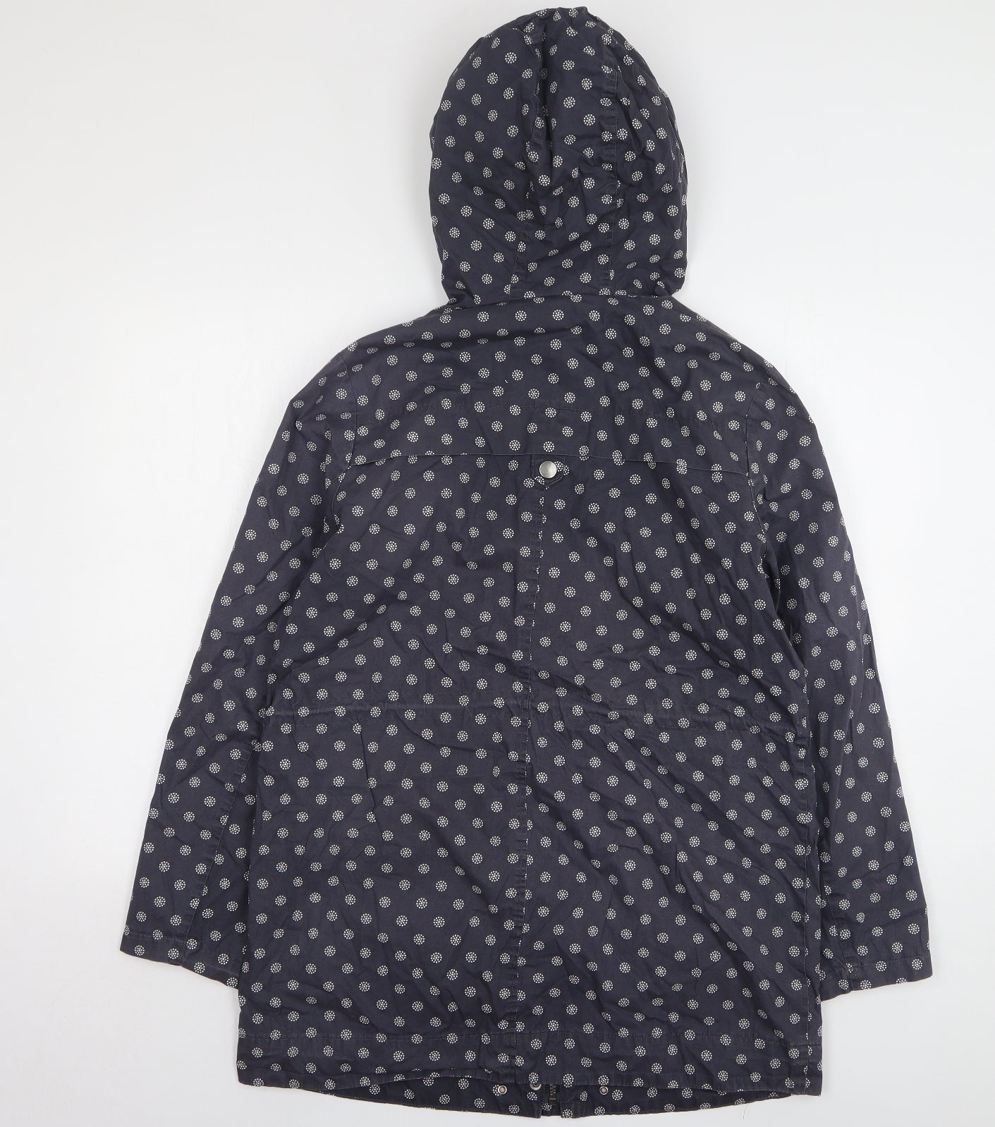 Marks and Spencer Womens Grey Polka Dot Parka Coat Size 12