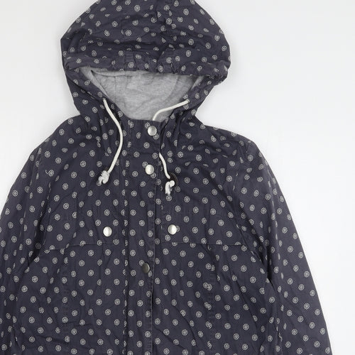 Marks and Spencer Womens Grey Polka Dot Parka Coat Size 12