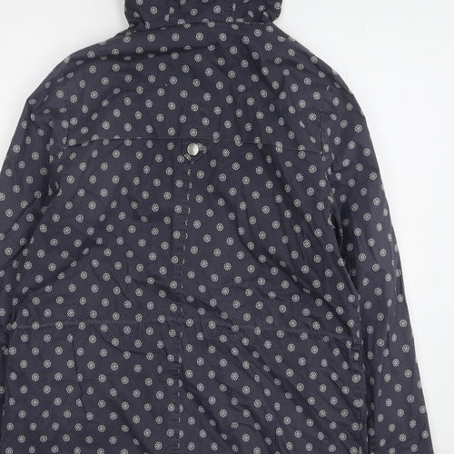 Marks and Spencer Womens Grey Polka Dot Parka Coat Size 12