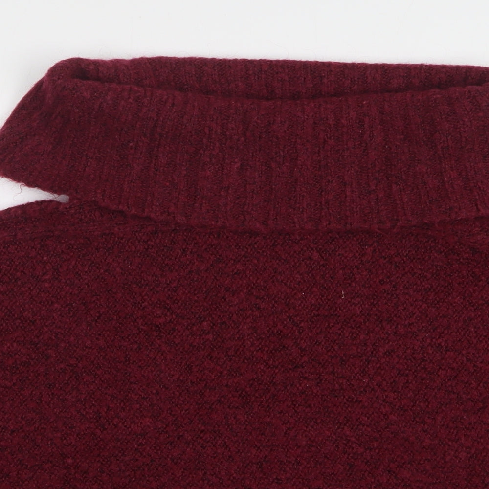 Atmosphere Womens Purple Roll Neck Acrylic Pullover Jumper Size S