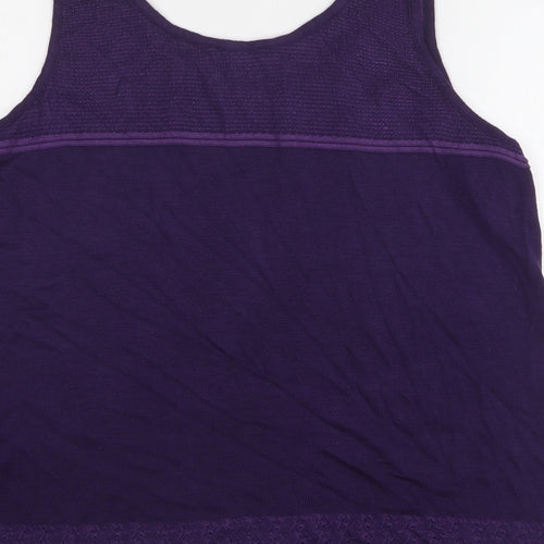Per Una Womens Purple Acrylic Basic Tank Size 18 Round Neck