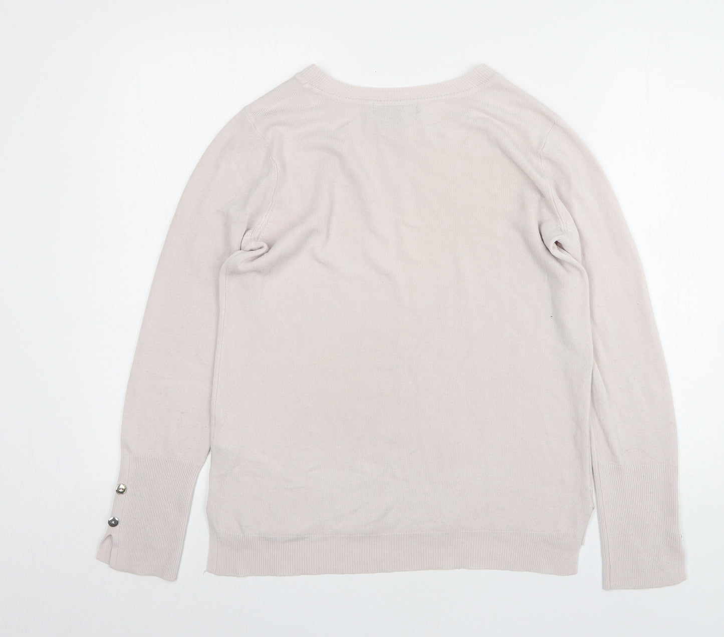 Primark Womens Pink Round Neck Acrylic Pullover Jumper Size 10