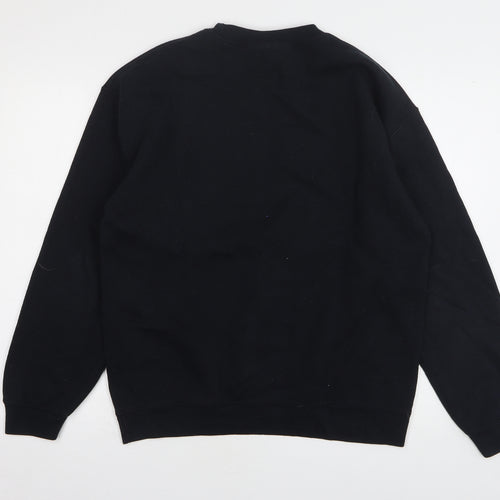 Tunni Mens Black Cotton Pullover Sweatshirt Size M