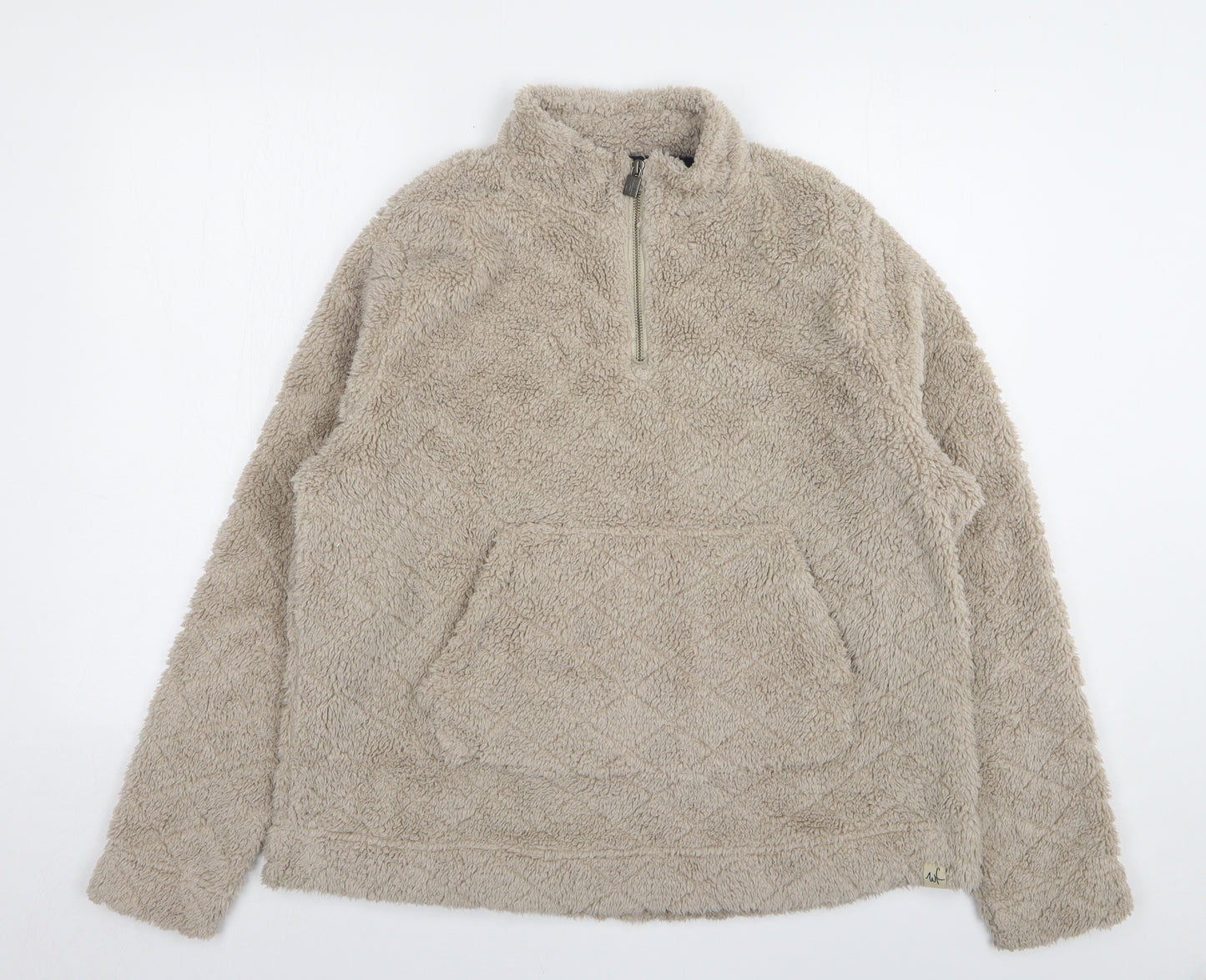 Weird Fish Womens Beige Polyester Pullover Sweatshirt Size 18