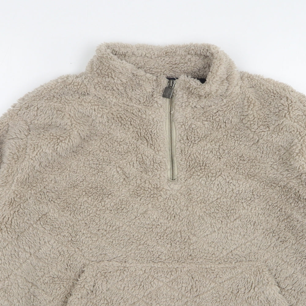 Weird Fish Womens Beige Polyester Pullover Sweatshirt Size 18
