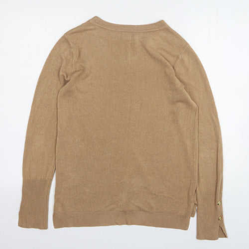 Primark Womens Beige Round Neck Acrylic Pullover Jumper Size 10
