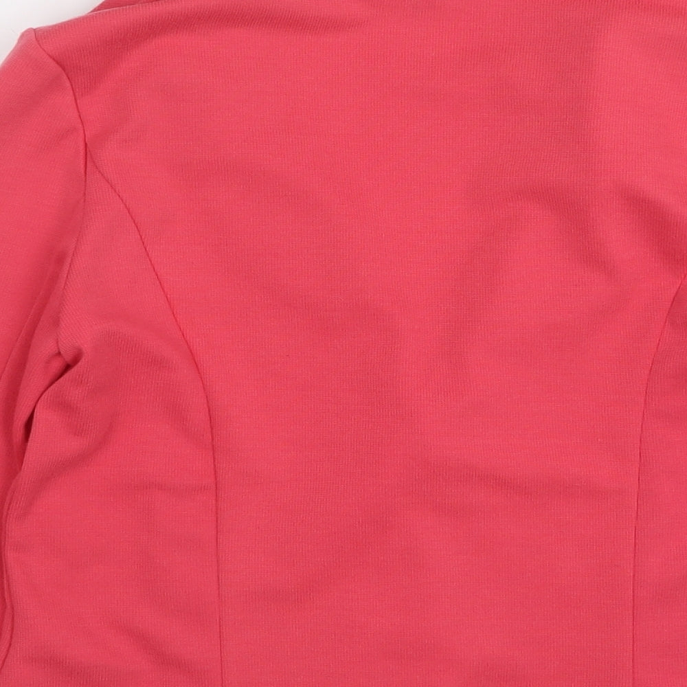 New Look Womens Pink Polyester Jacket Blazer Size 12