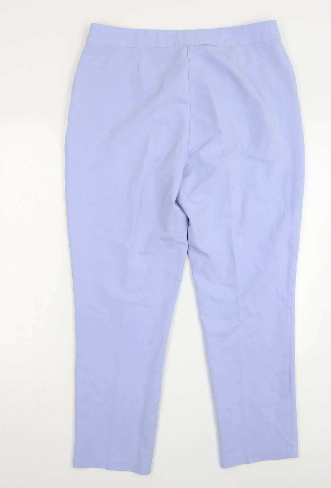 F&F Womens Blue Polyester Trousers Size 14 L27 in Regular