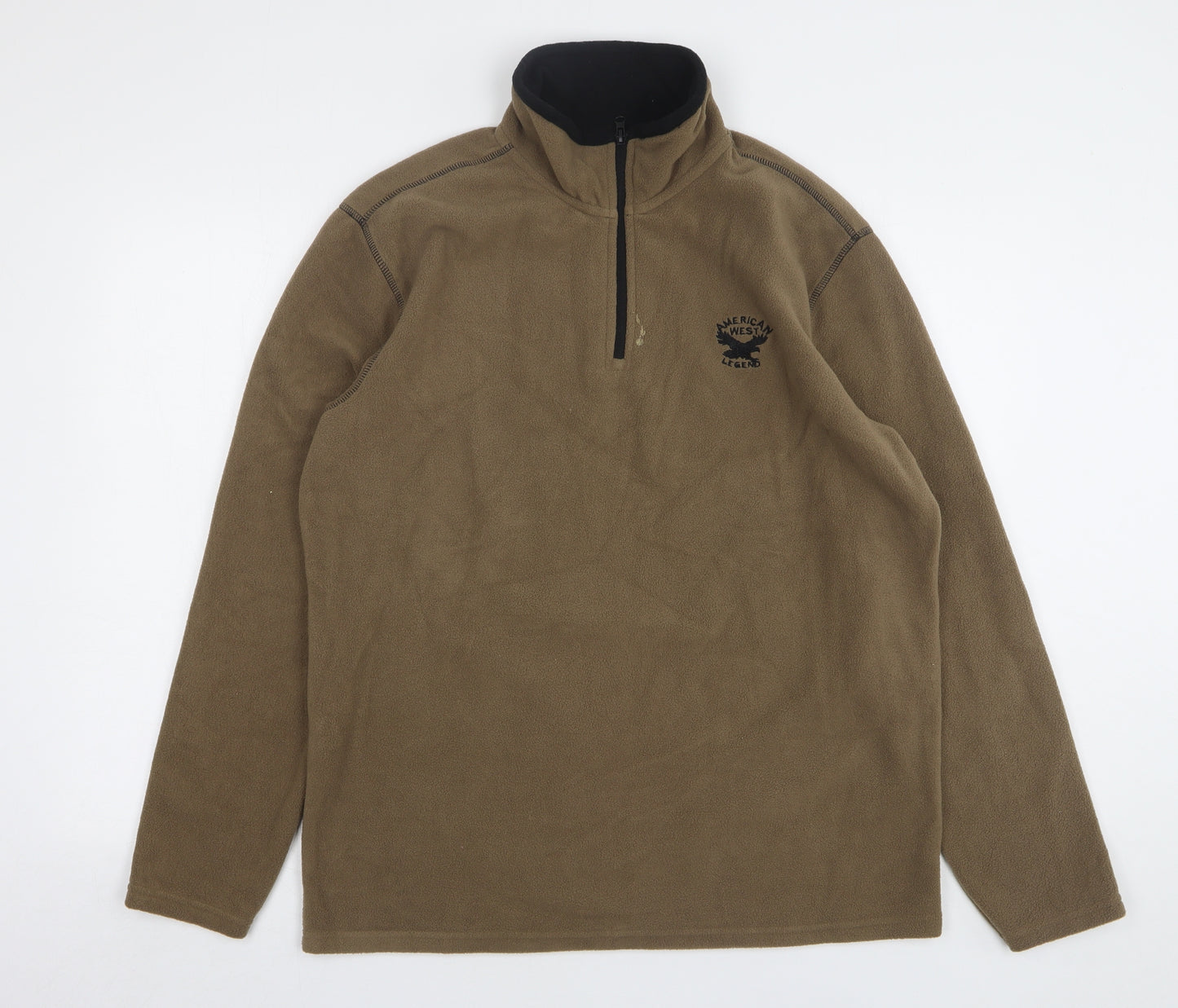 Atlas Mens Brown Polyester Pullover Sweatshirt Size M