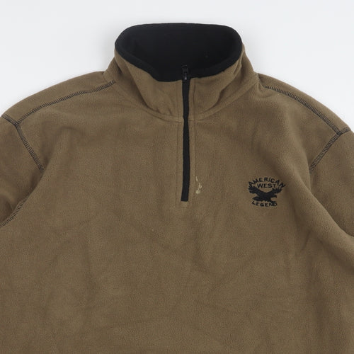 Atlas Mens Brown Polyester Pullover Sweatshirt Size M