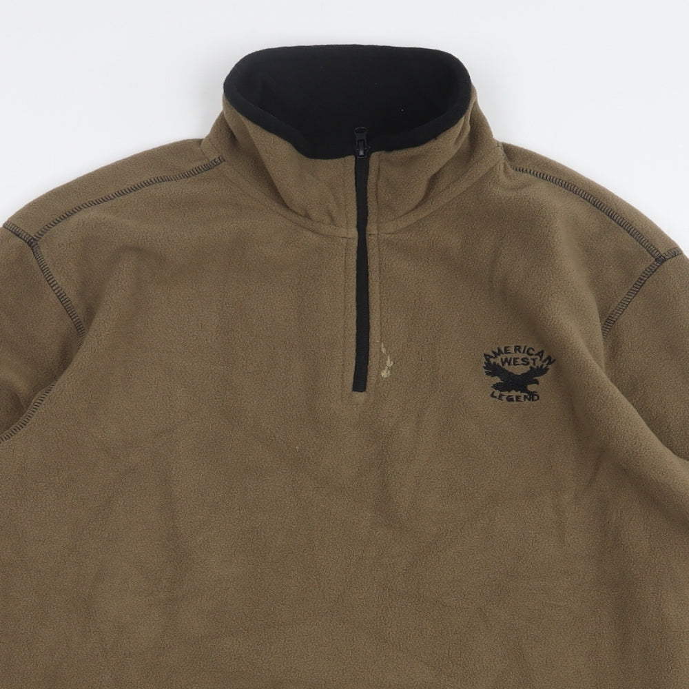 Atlas Mens Brown Polyester Pullover Sweatshirt Size M