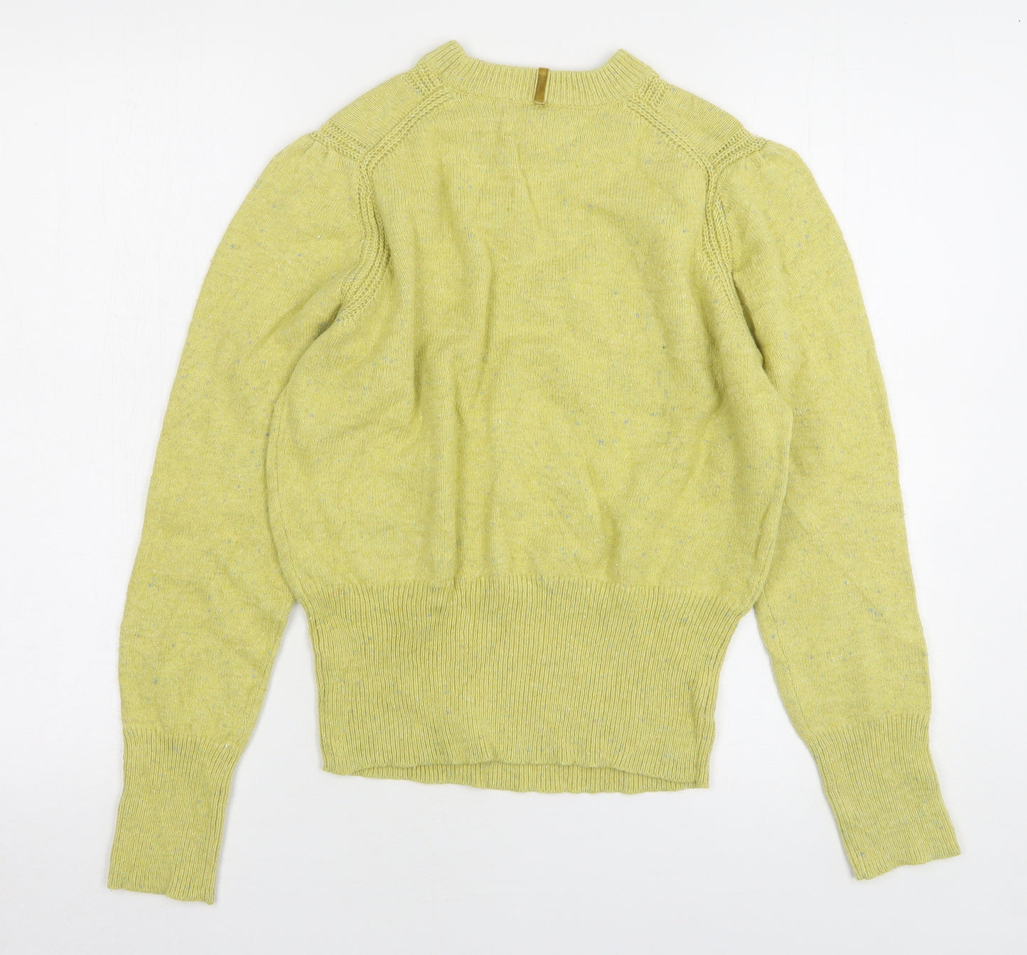 Per Una Womens Green Round Neck Polyester Pullover Jumper Size 10