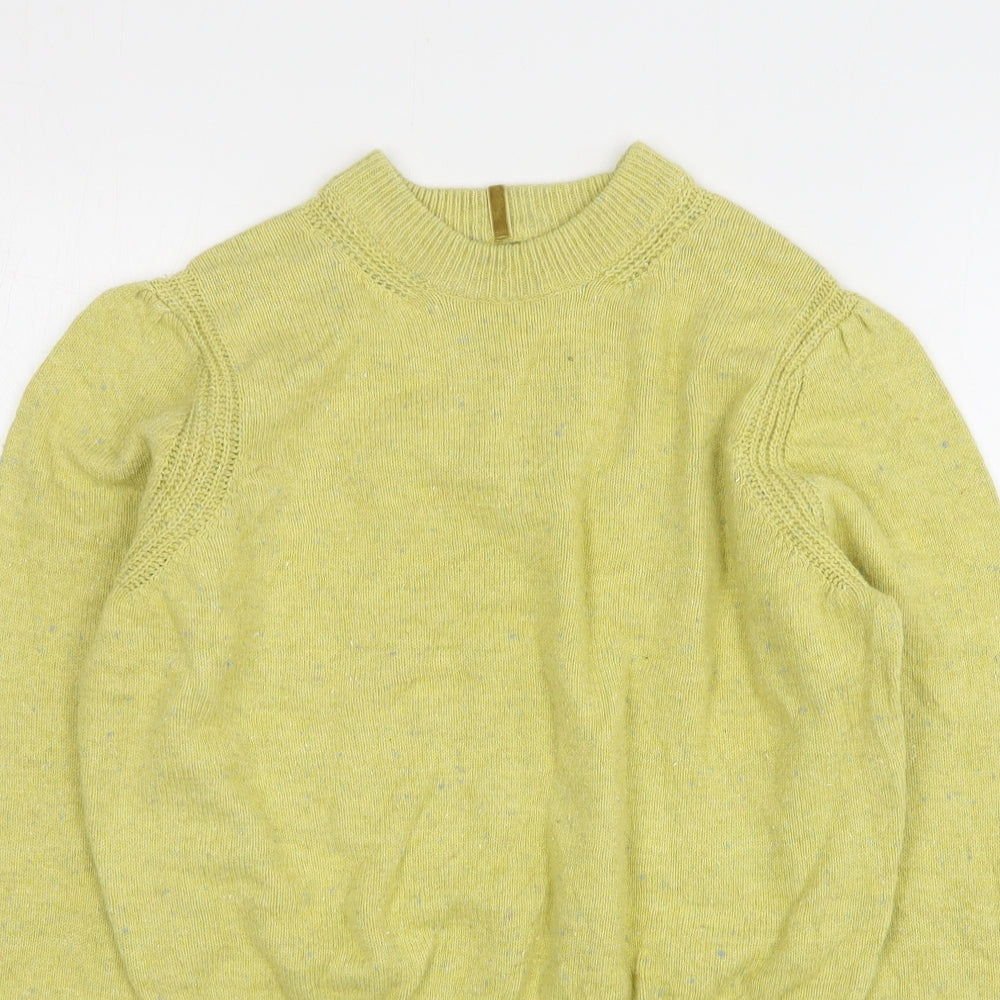 Per Una Womens Green Round Neck Polyester Pullover Jumper Size 10
